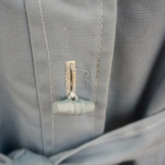 💜 VINTAGE Light Blue Hooded Long Sleeve Jacket/Coat - Picture 5 of 15